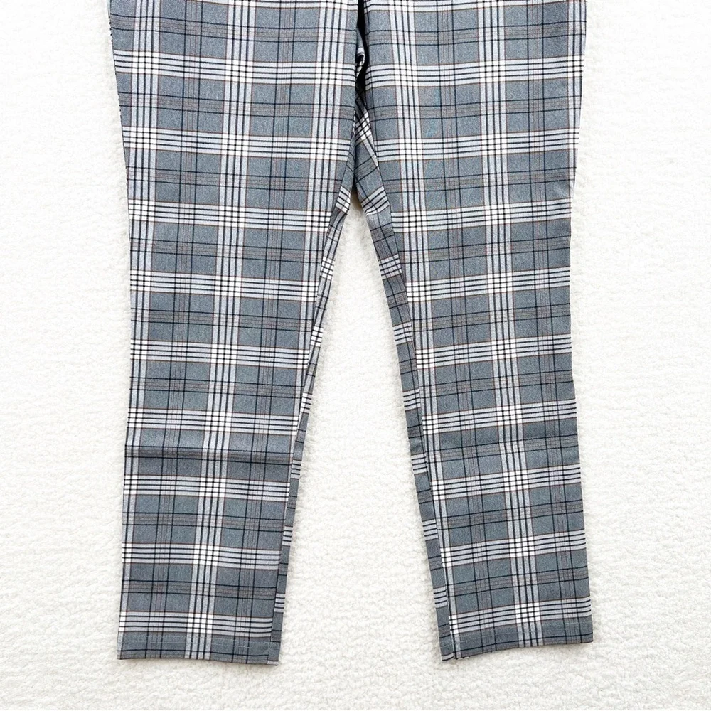 Calvin Klein Suit Plaid Stretch Pull On Women’s Pants Sz:16 NWT